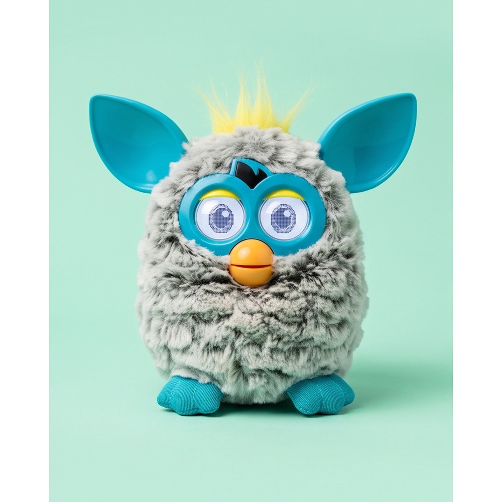 Hasbro Furby 2012 Teal Blue and Grey Fur Electronic Interactive Toy A3125